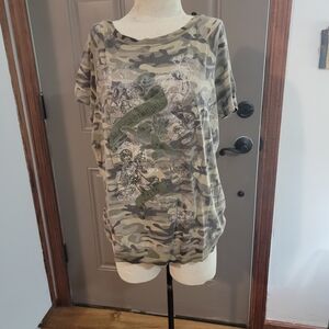 Lane Bryant Camouflage Short Sleeve Tee
